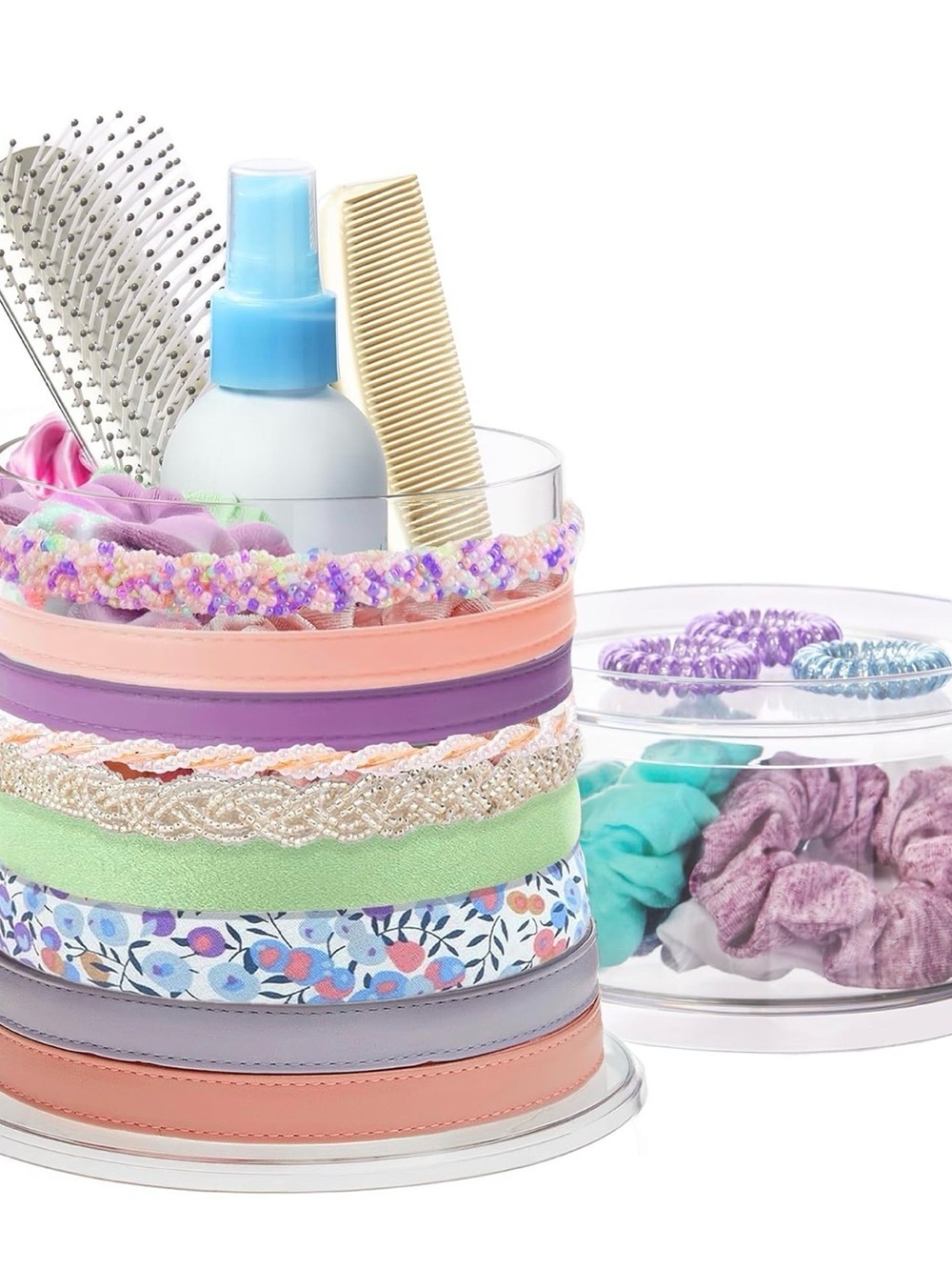 Stackable plastic headband and hair accessories holder - Picture 2 of 4
